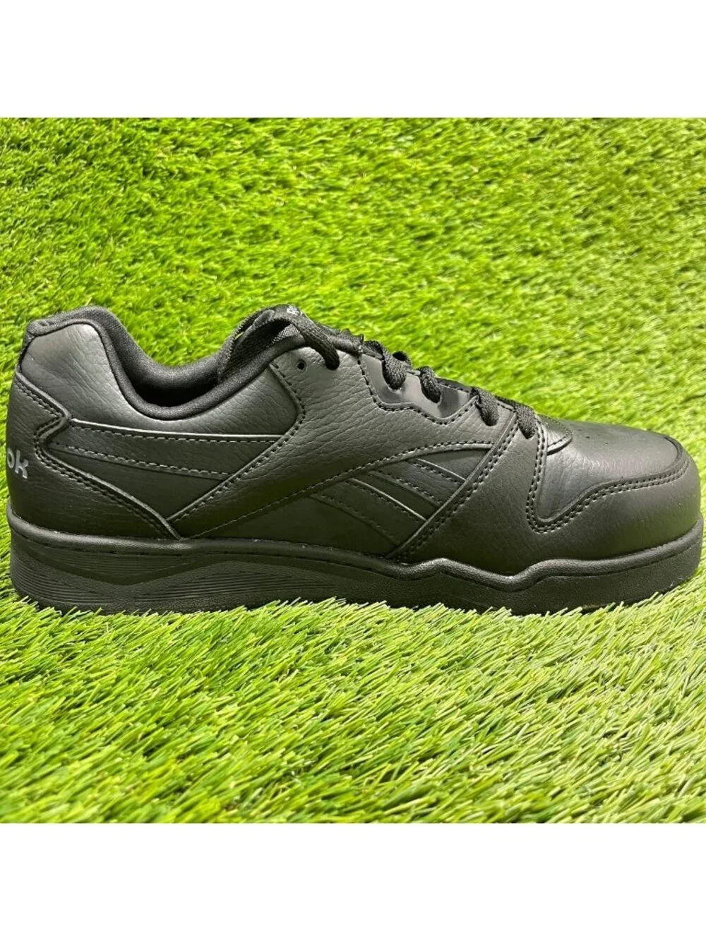 Reebok BB4500 Low Mens Size 8E Black Leather Composite Toe Safety Work Shoes